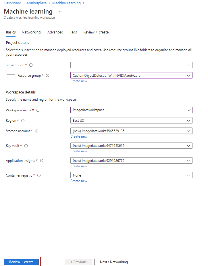 Machine Learning Workspace Basics