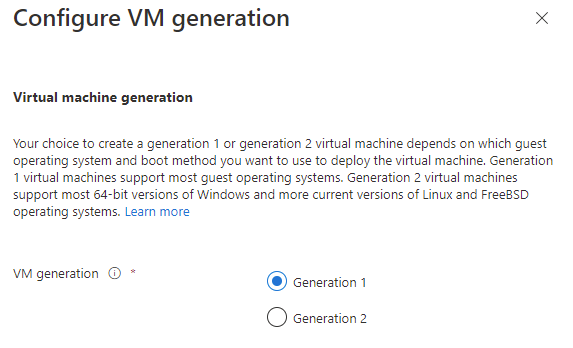 Virtual Machine Generation